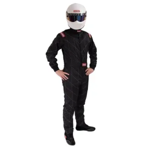 RaceQuip One Piece Multi Layer Fire Suit - Black - XL - 91609069