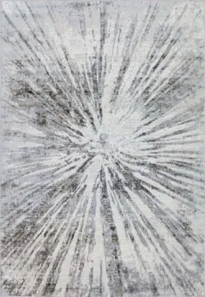 Abstract Burst Grey Rug | D149A