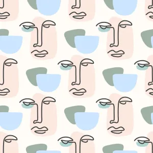 Abstract Faces Pattern