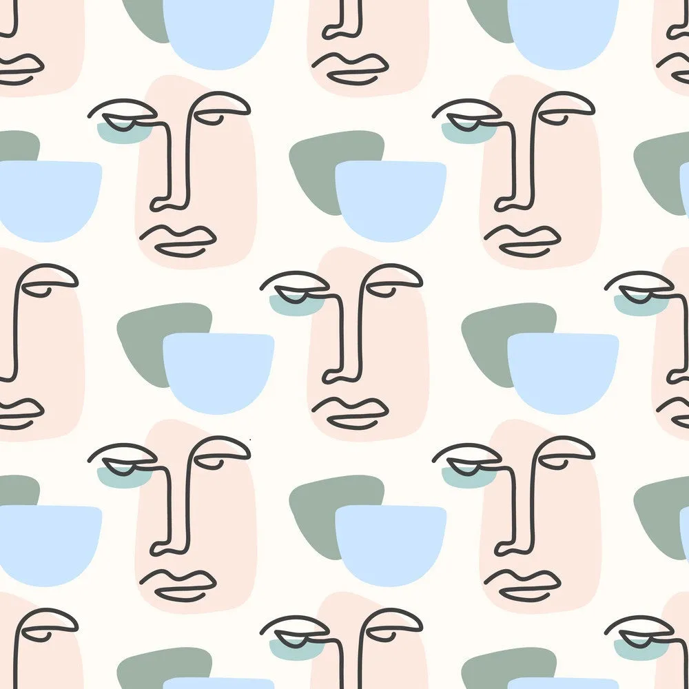 Abstract Faces Pattern