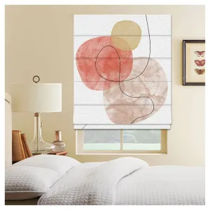 Abstract Watercolor Pattern Print Window Roman Shade