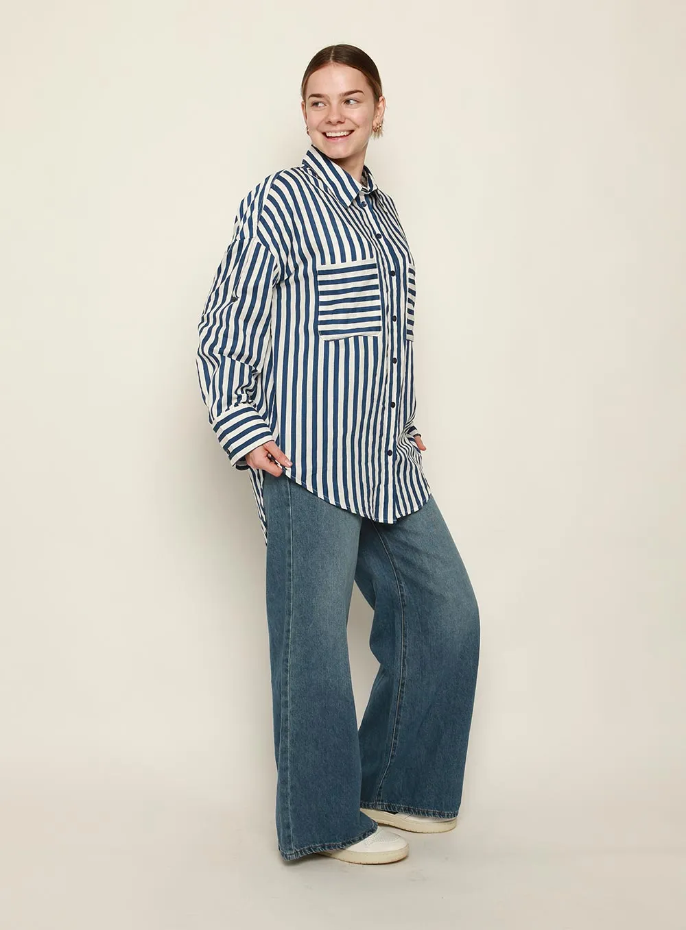 Andy Stripe Shirt-BLUE