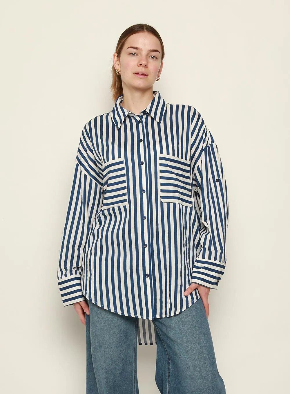 Andy Stripe Shirt-BLUE