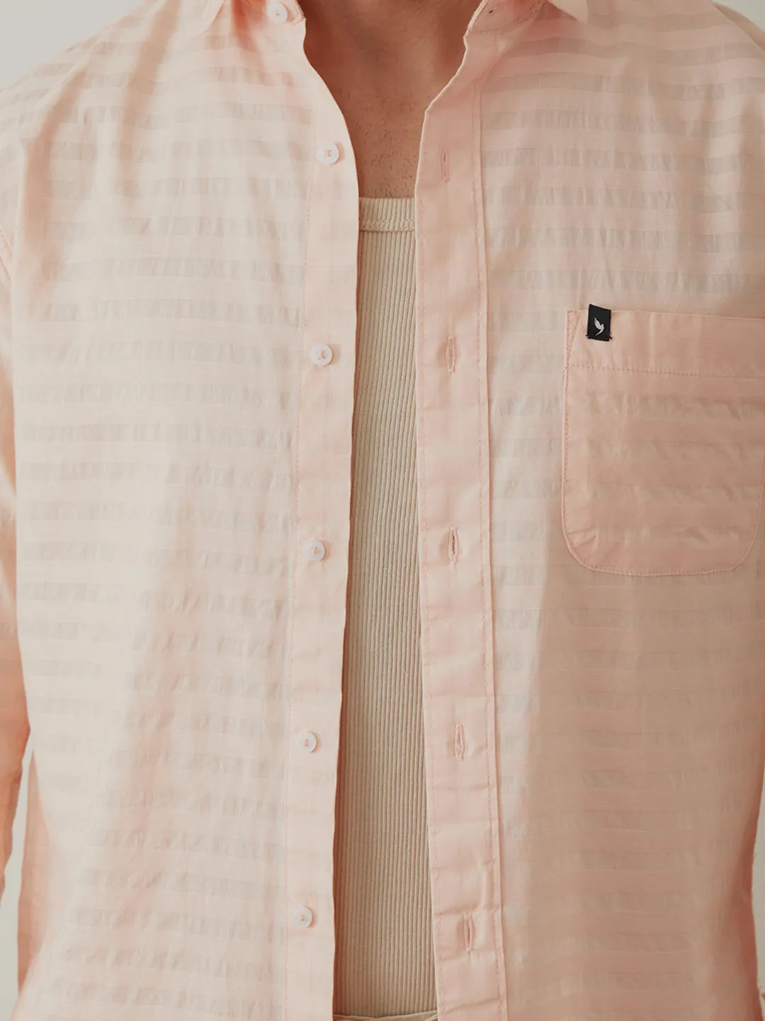 Baby Pink Striped Shirt