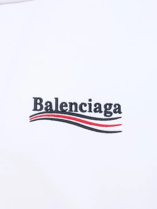 Balenciaga   Political logo cotton hoodie 