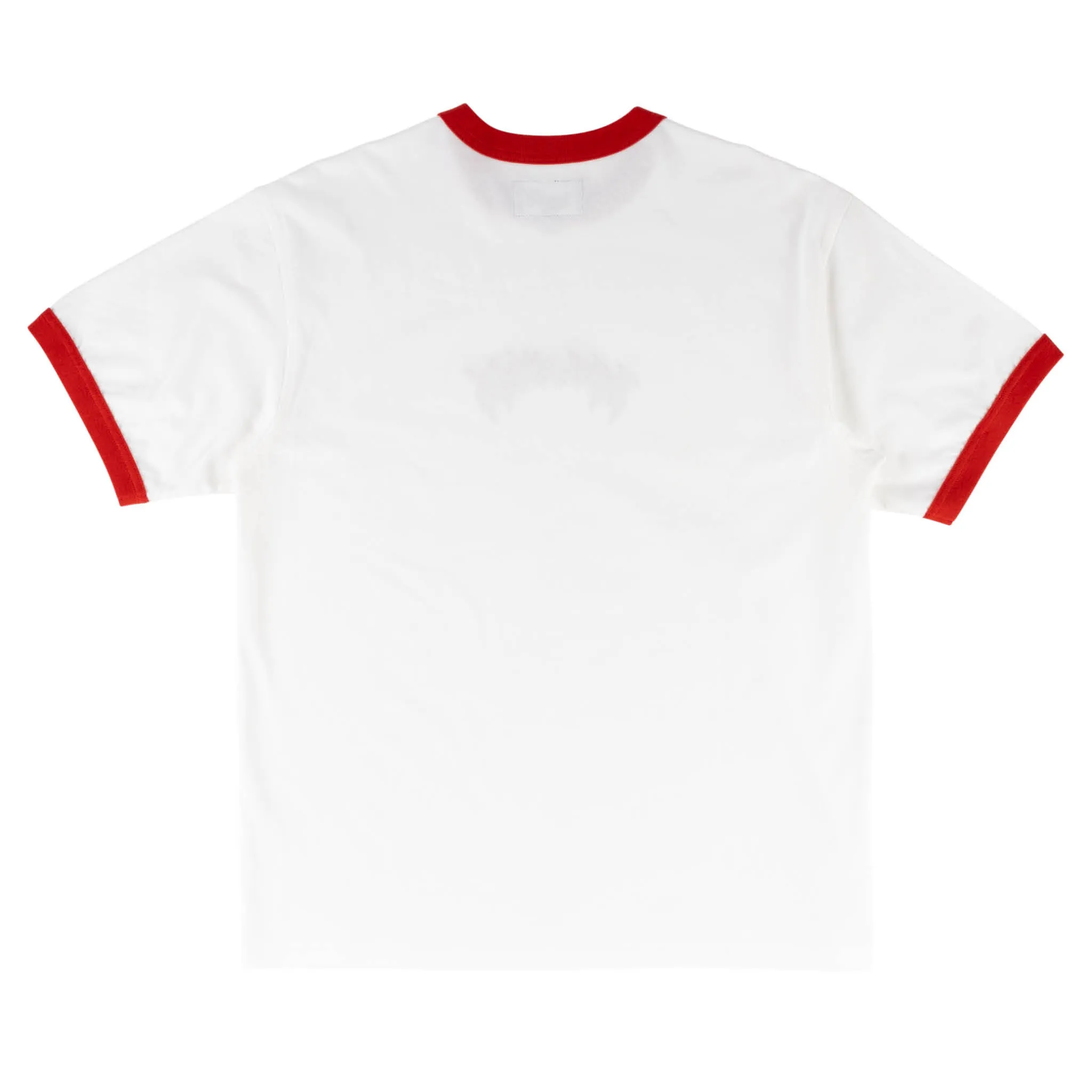 Barb S/S Ringer Tee - White/Red