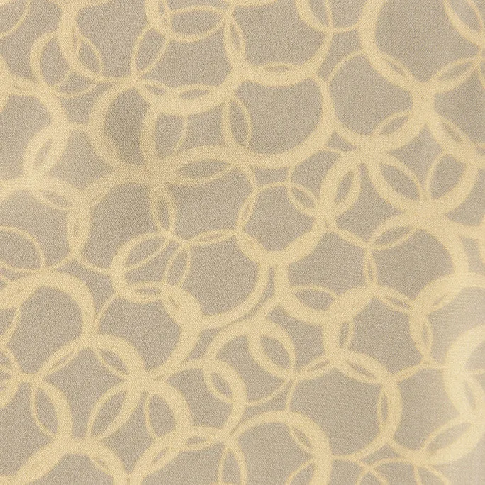 Beige Geometric Blouse Weight Fabric 41