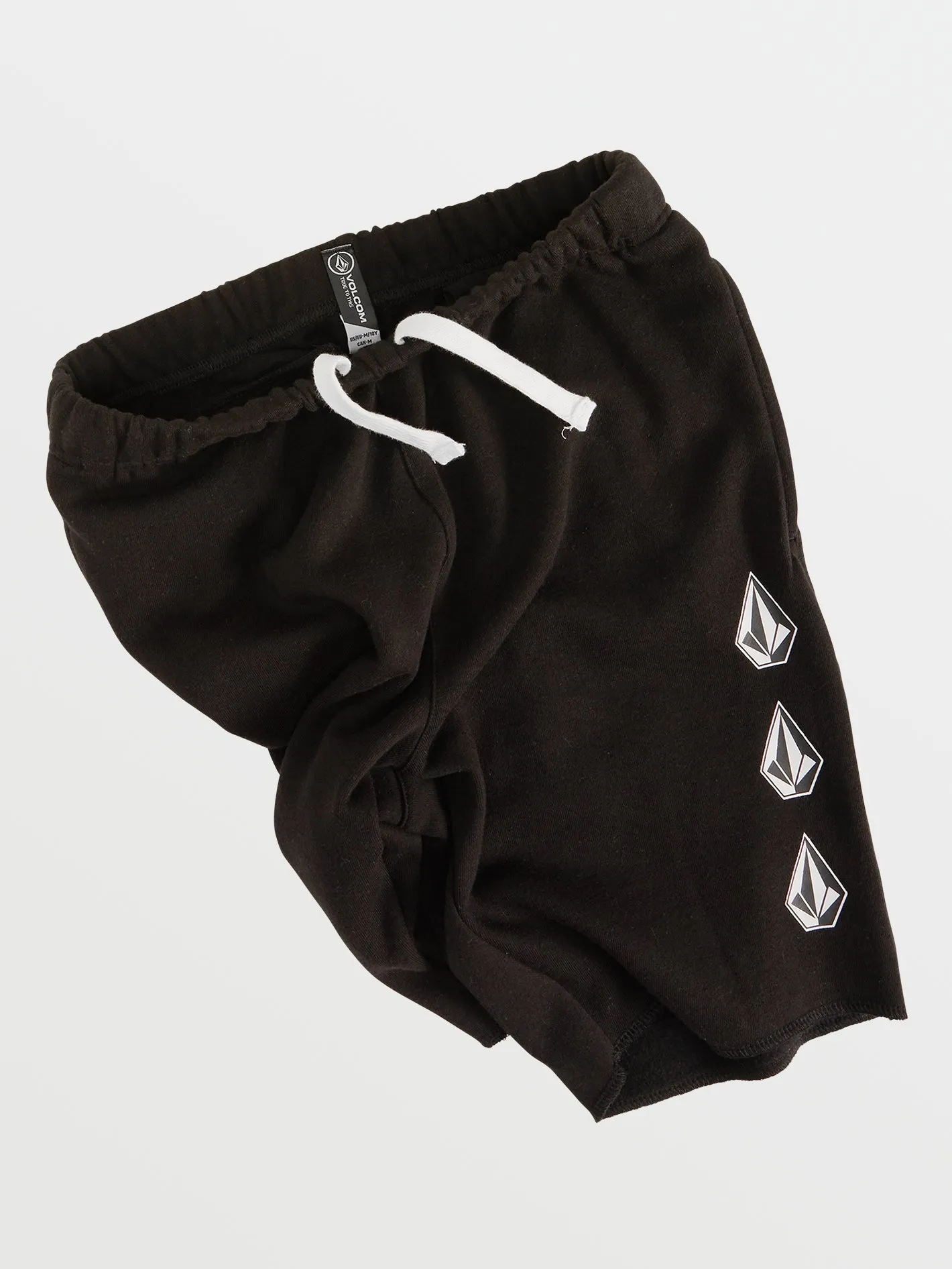 Big Boys Iconic Stone Fleece Shorts - Black