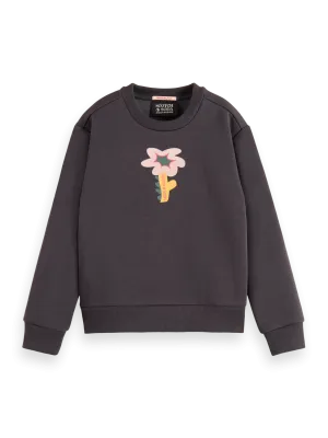 Black Flower Crewneck