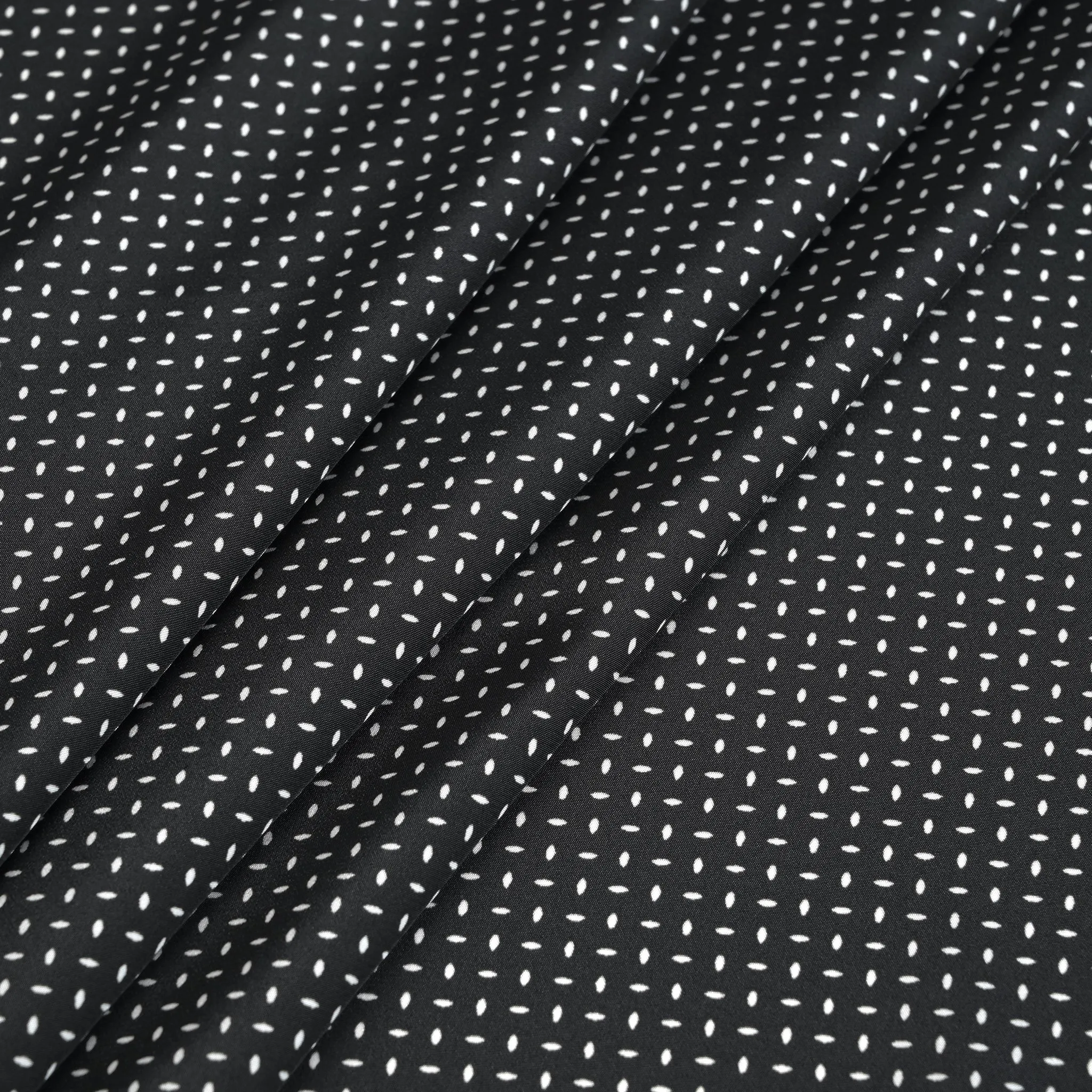 Black Printed Poly Poplin 10