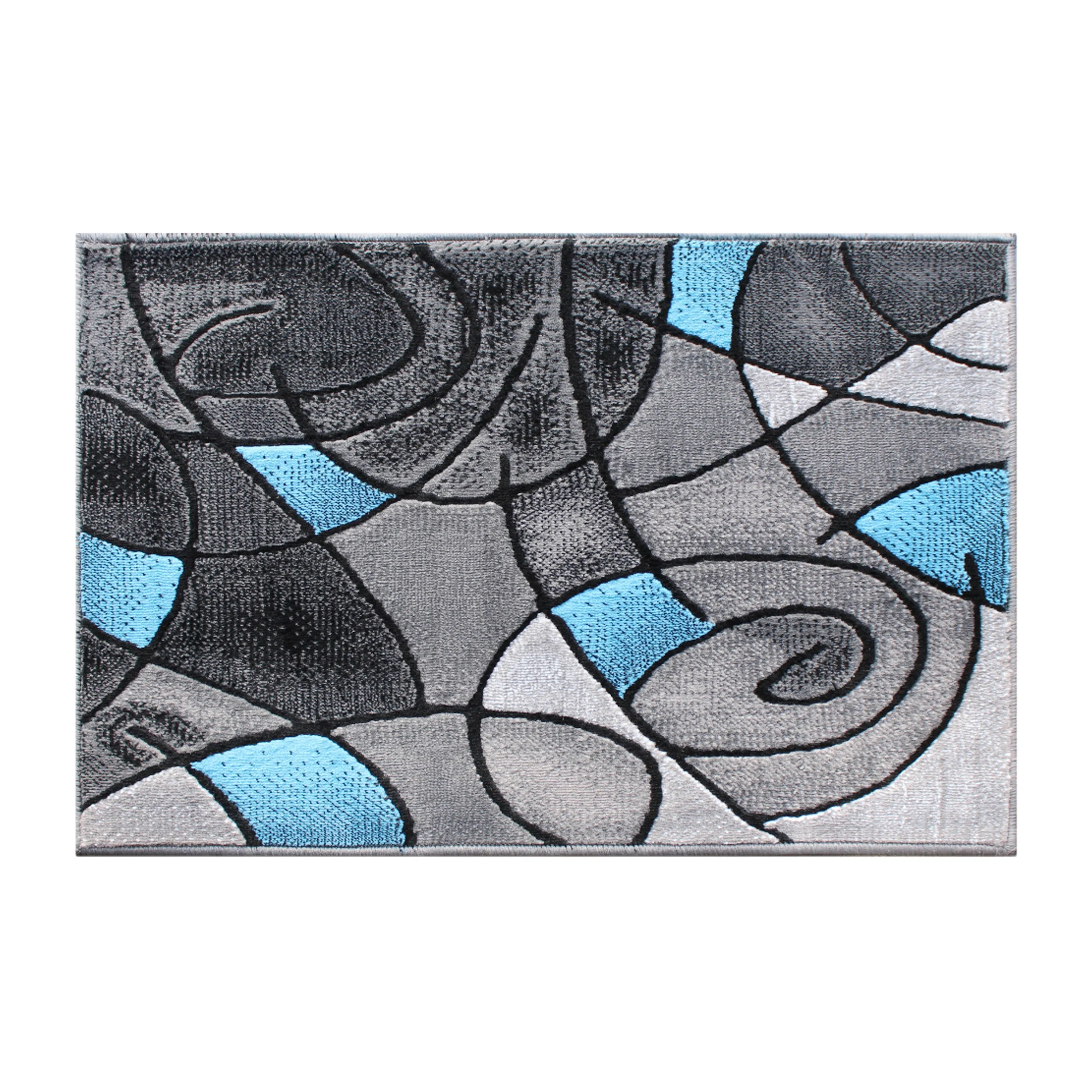 Blue 2' x 3' Accent Rug ACD-RGTRZ860-23-BL-GG