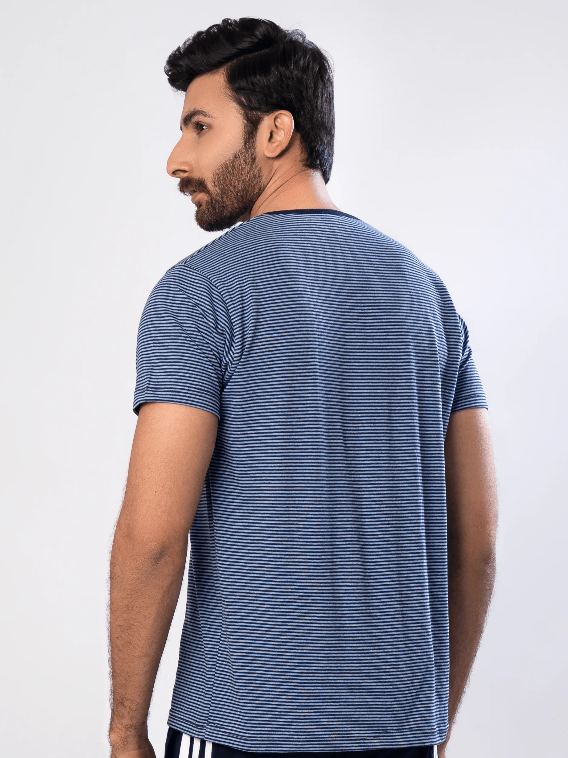 Blue Stripes Short Sleeve T-Shirt