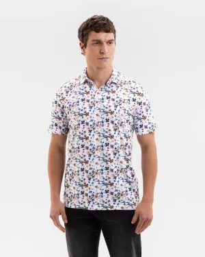 Botanical Sakura Printed Polo