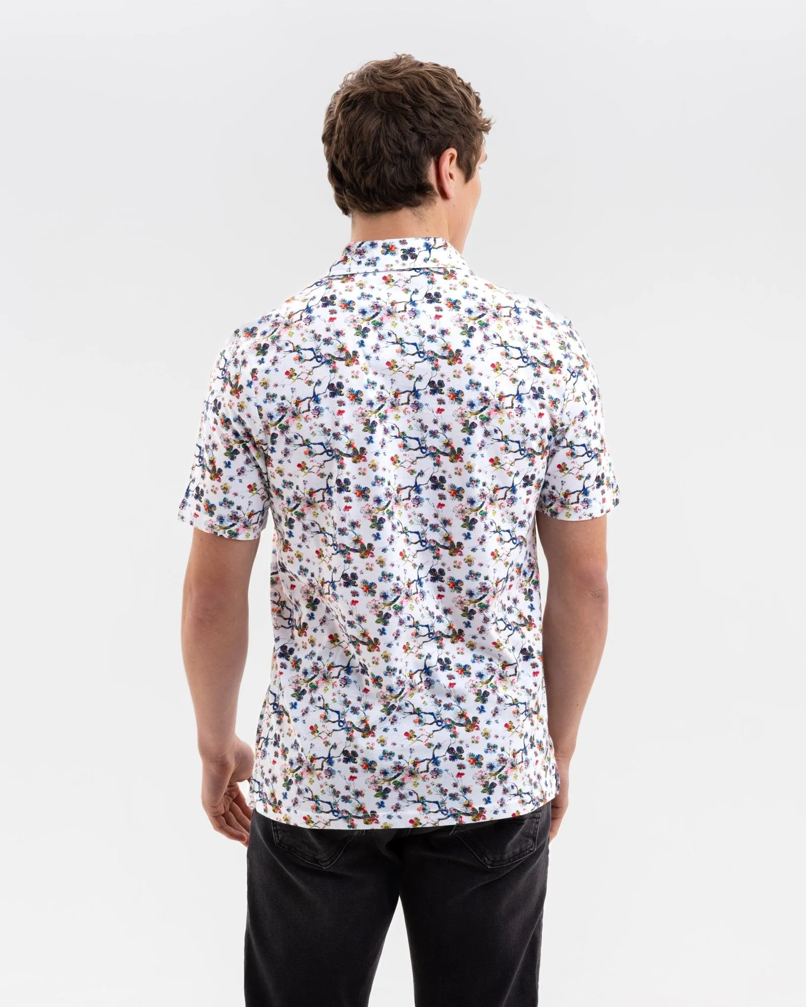 Botanical Sakura Printed Polo