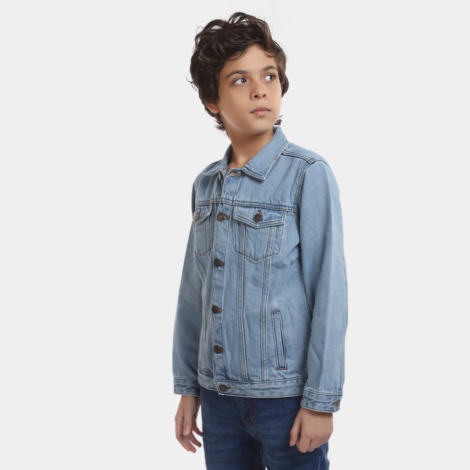 Boys Denim Jacket Basic - Ice Blue