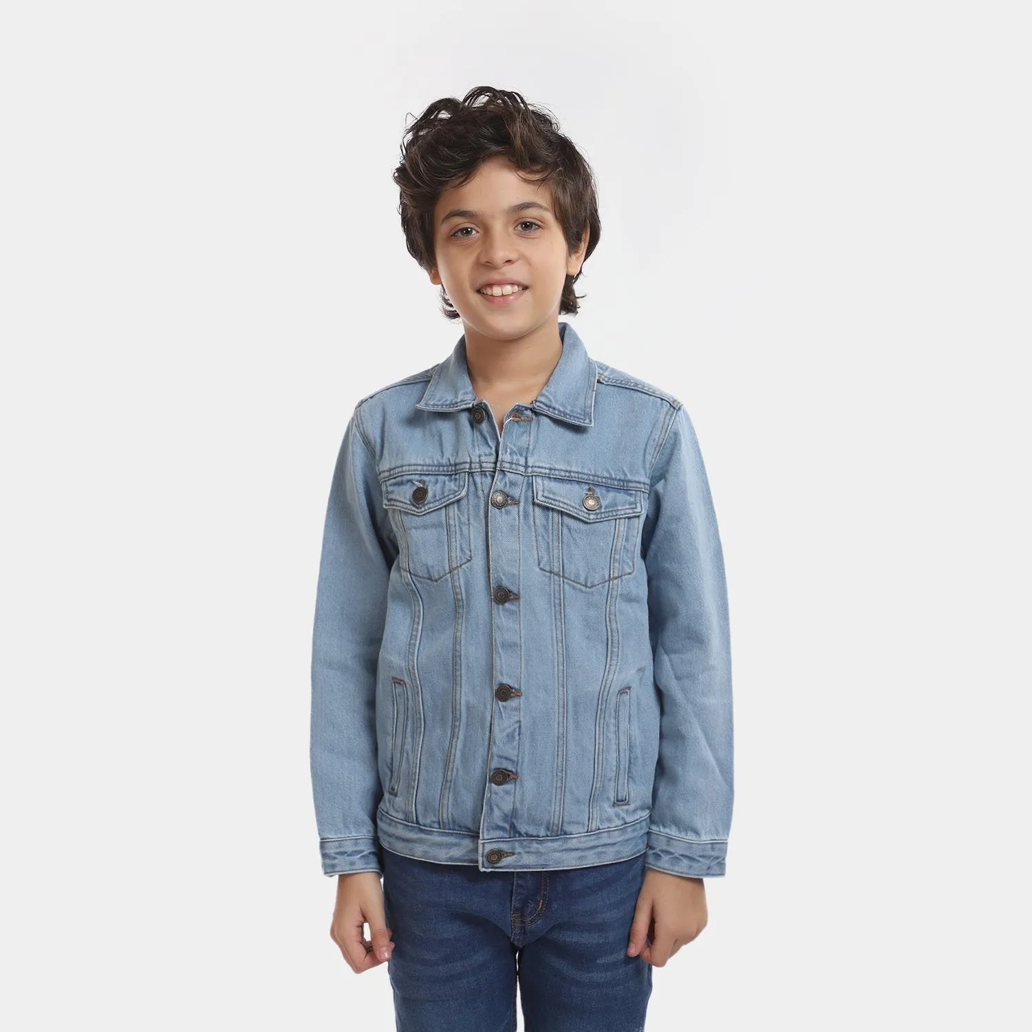 Boys Denim Jacket Basic - Ice Blue