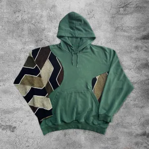 Casual retro patchwork pattern hoodie