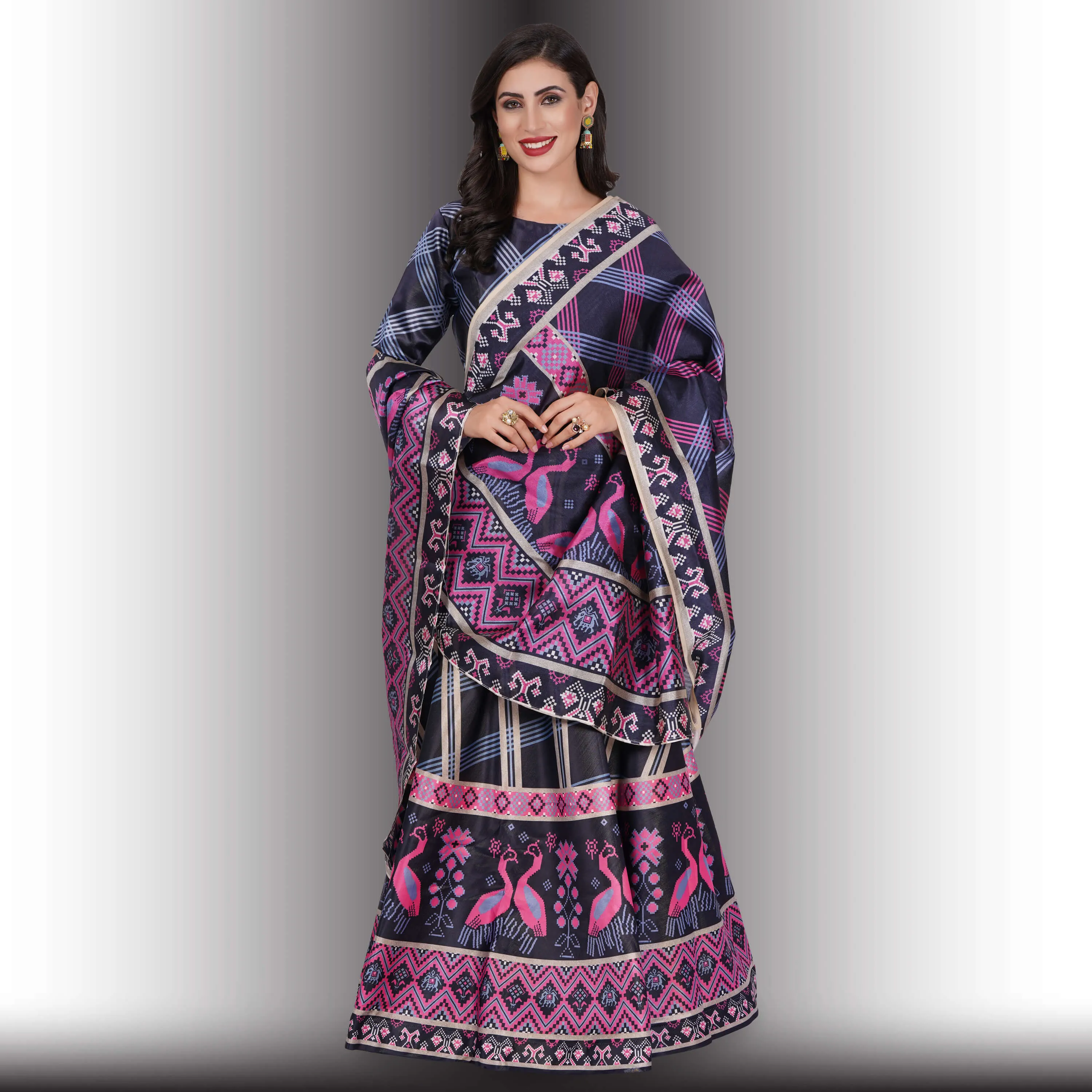 Chania Choli with Geometric Print