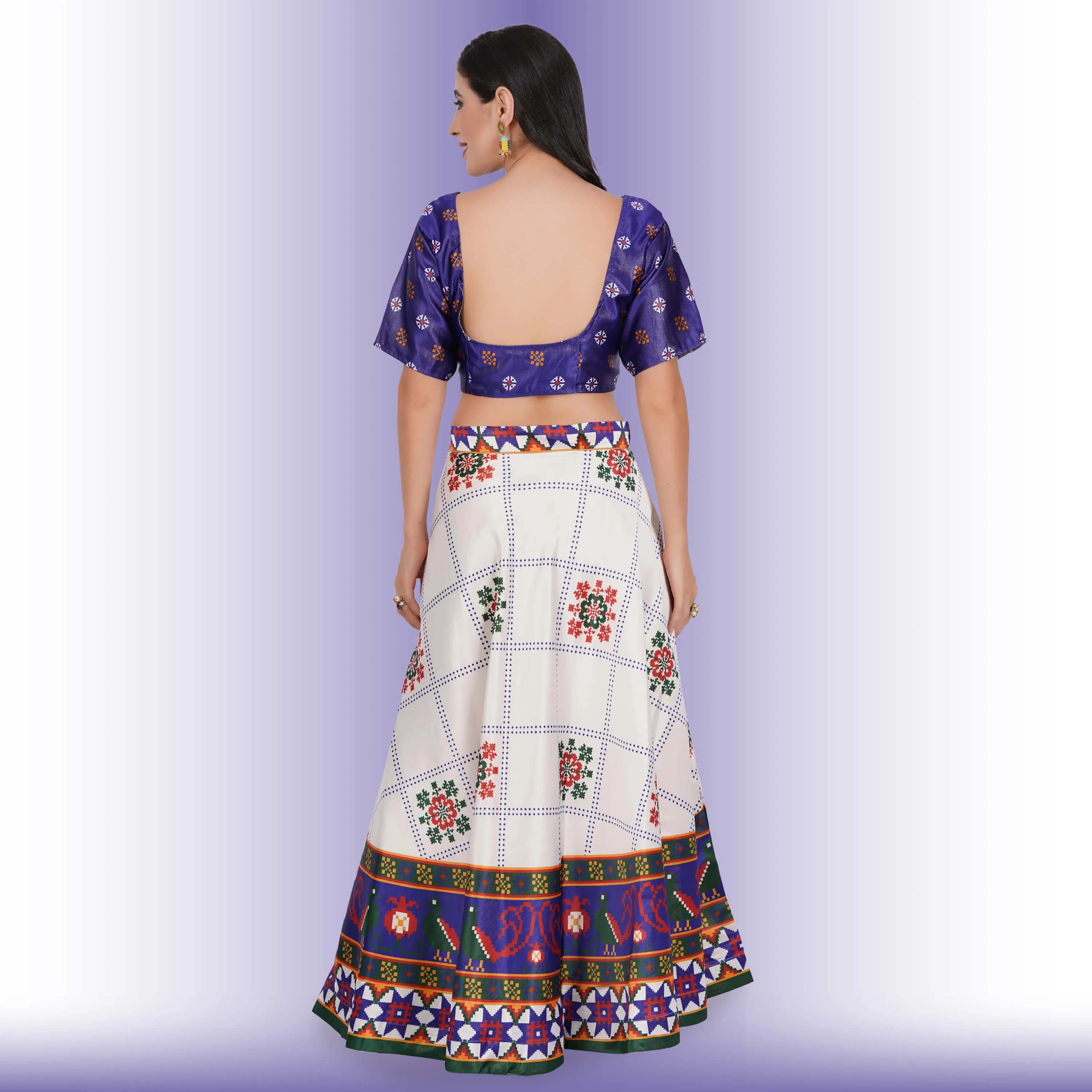 Chania Choli with Geometric Print