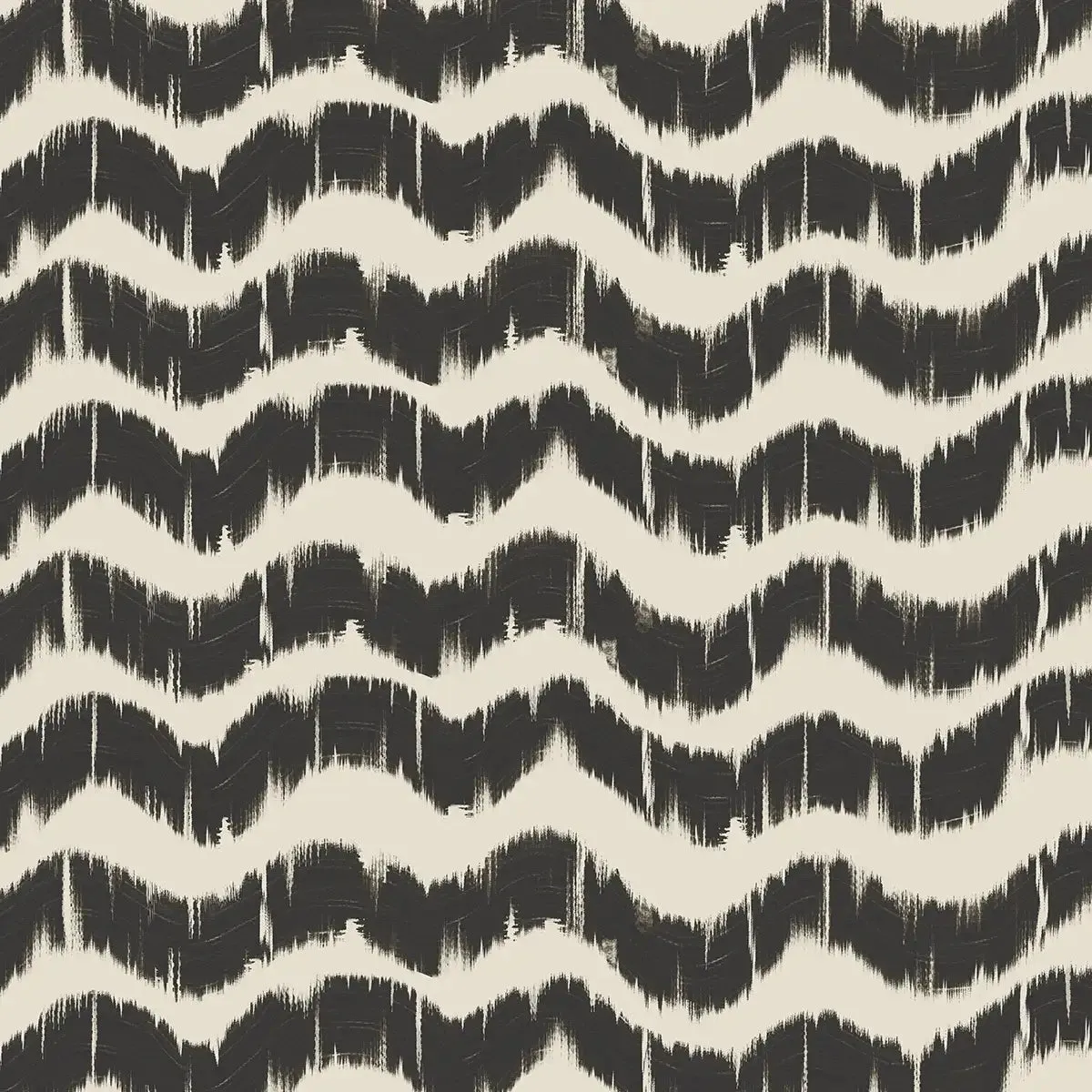 Charcoal Waves Modern Abstract Wallpaper for Walls