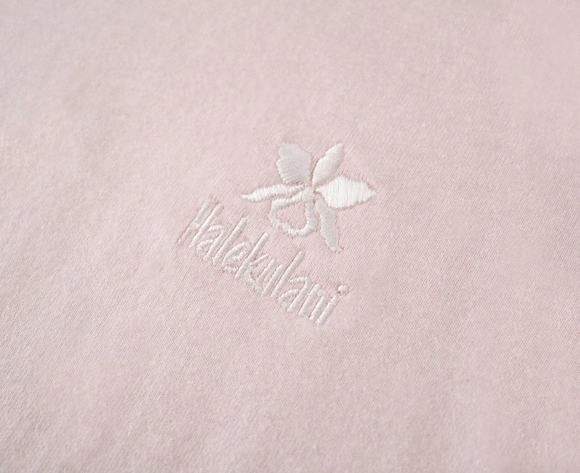 Children's Cotton T-Shirt w/embroidered Halekulani Logo - pink