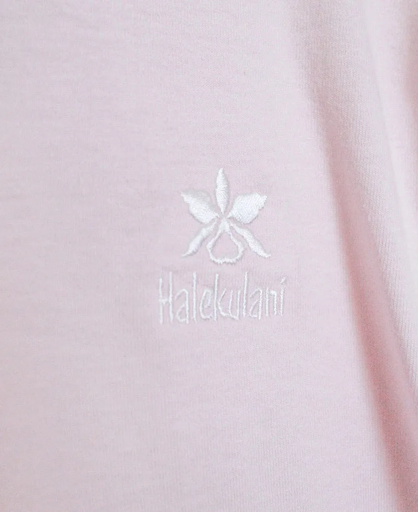 Children's Cotton T-Shirt w/embroidered Halekulani Logo - pink