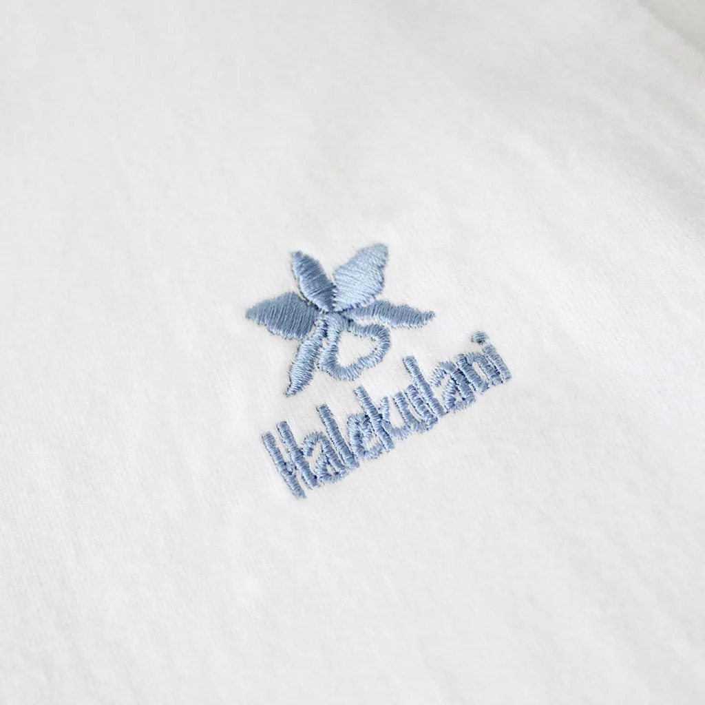 Children's Cotton T-Shirt w/embroidered Halekulani Logo - white