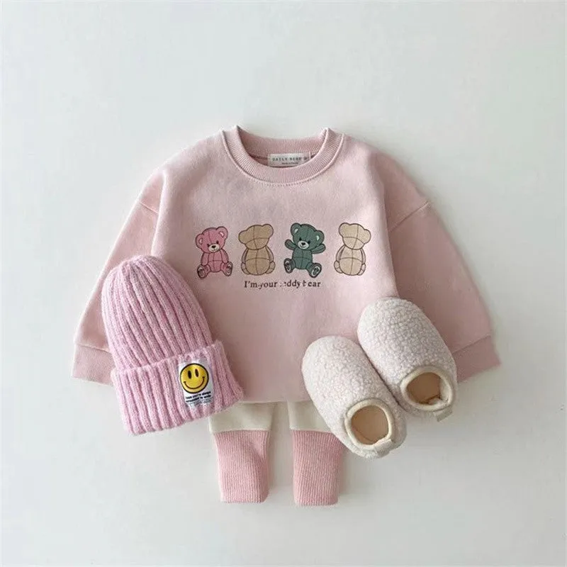 Cute Bear Print Infant Sweatshirt