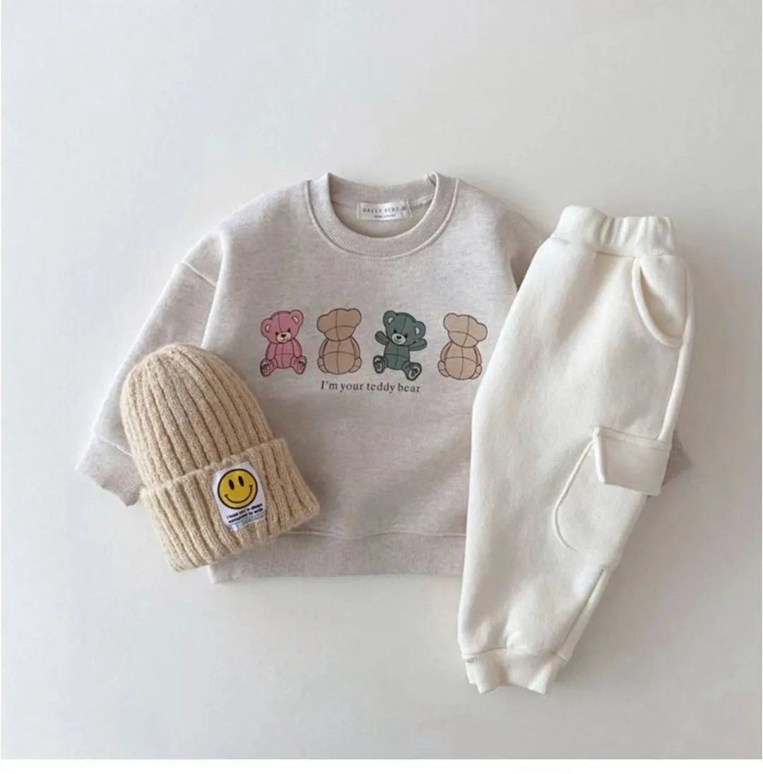 Cute Bear Print Infant Sweatshirt