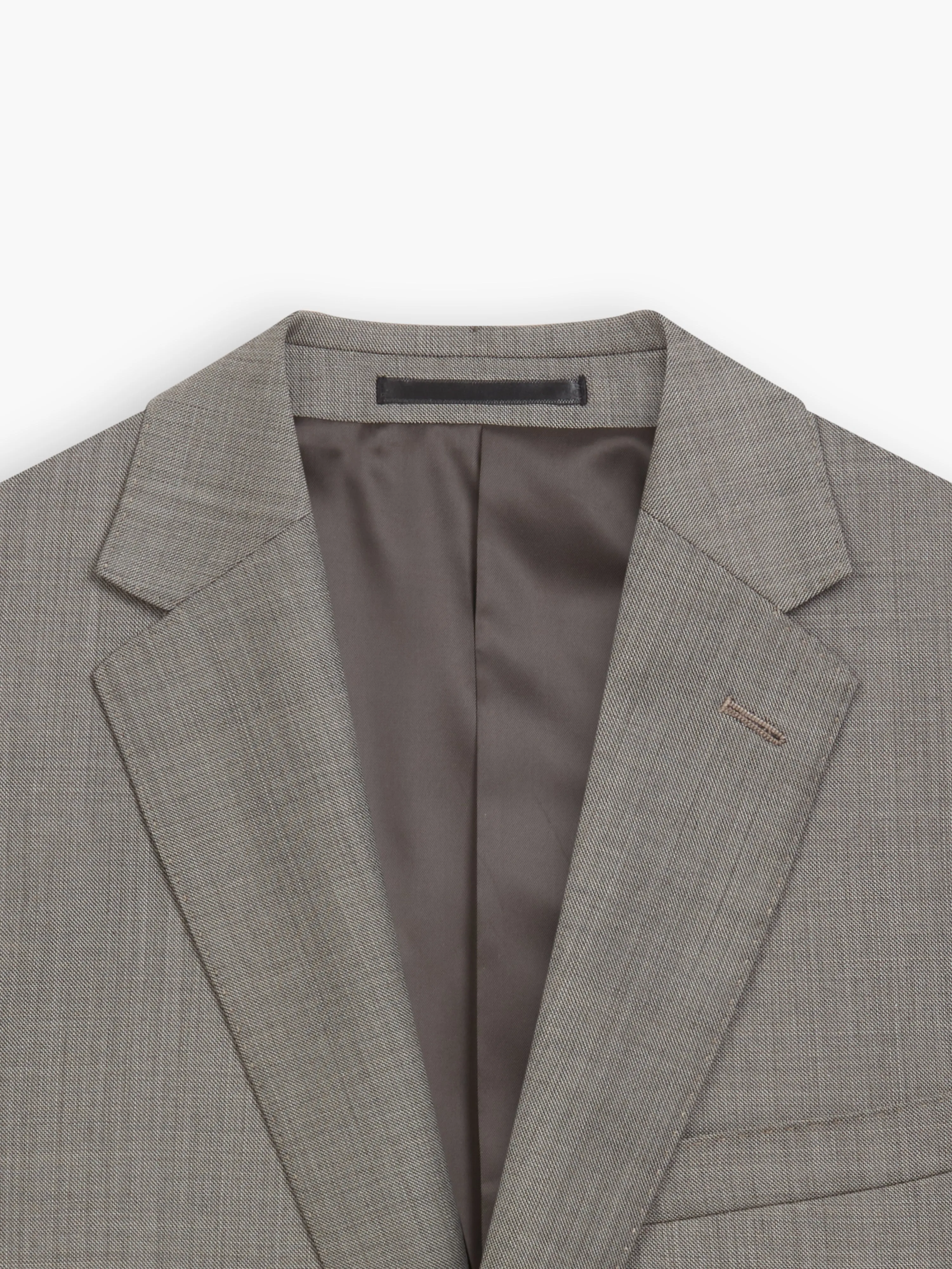 Edwin Polywool Slim Brown Sharkskin Suit Jacket