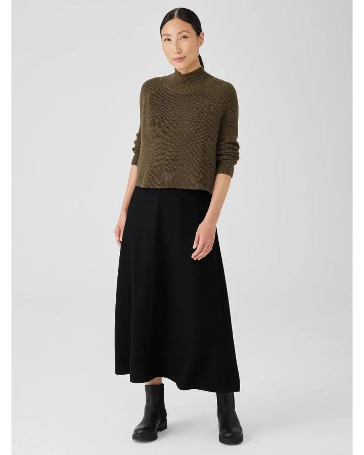 Eileen Fisher Merino Cropped High Neck Pullover