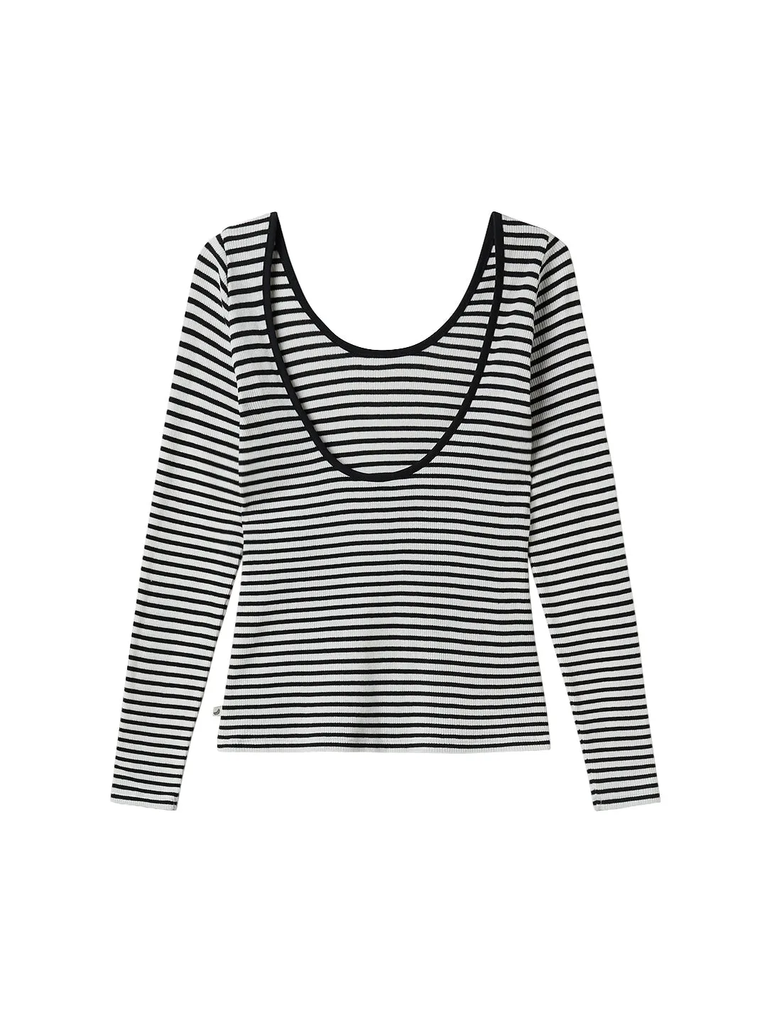 Enet Top Black & White Stripes