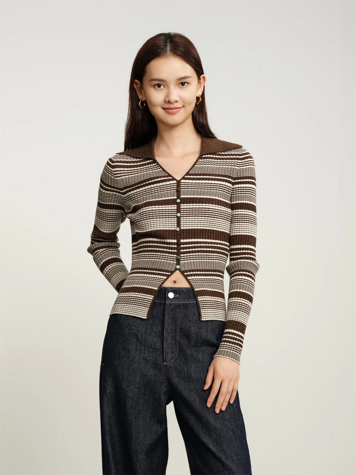 EP YAYING Wool Yak Wool Knitted Sweater