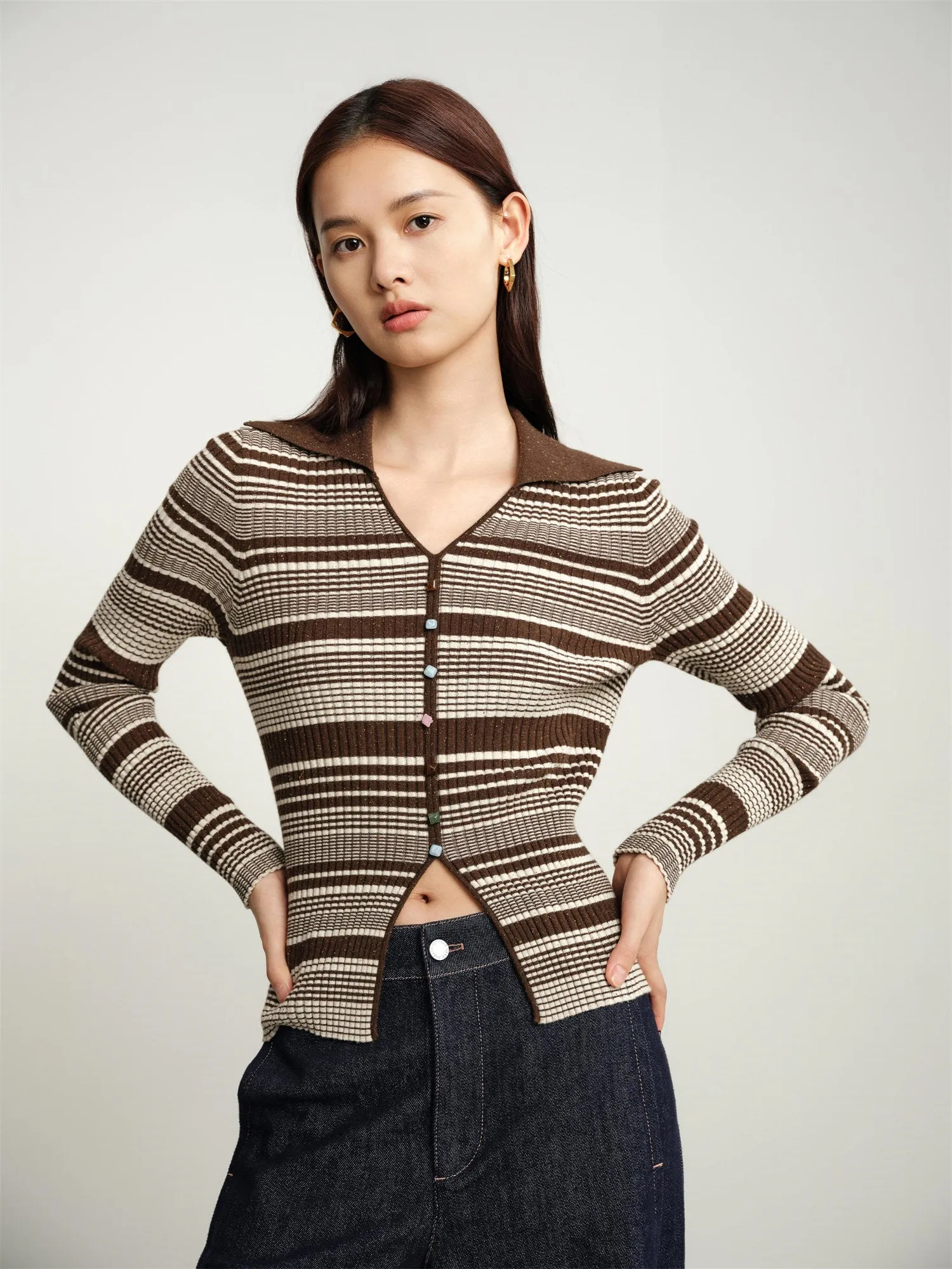 EP YAYING Wool Yak Wool Knitted Sweater