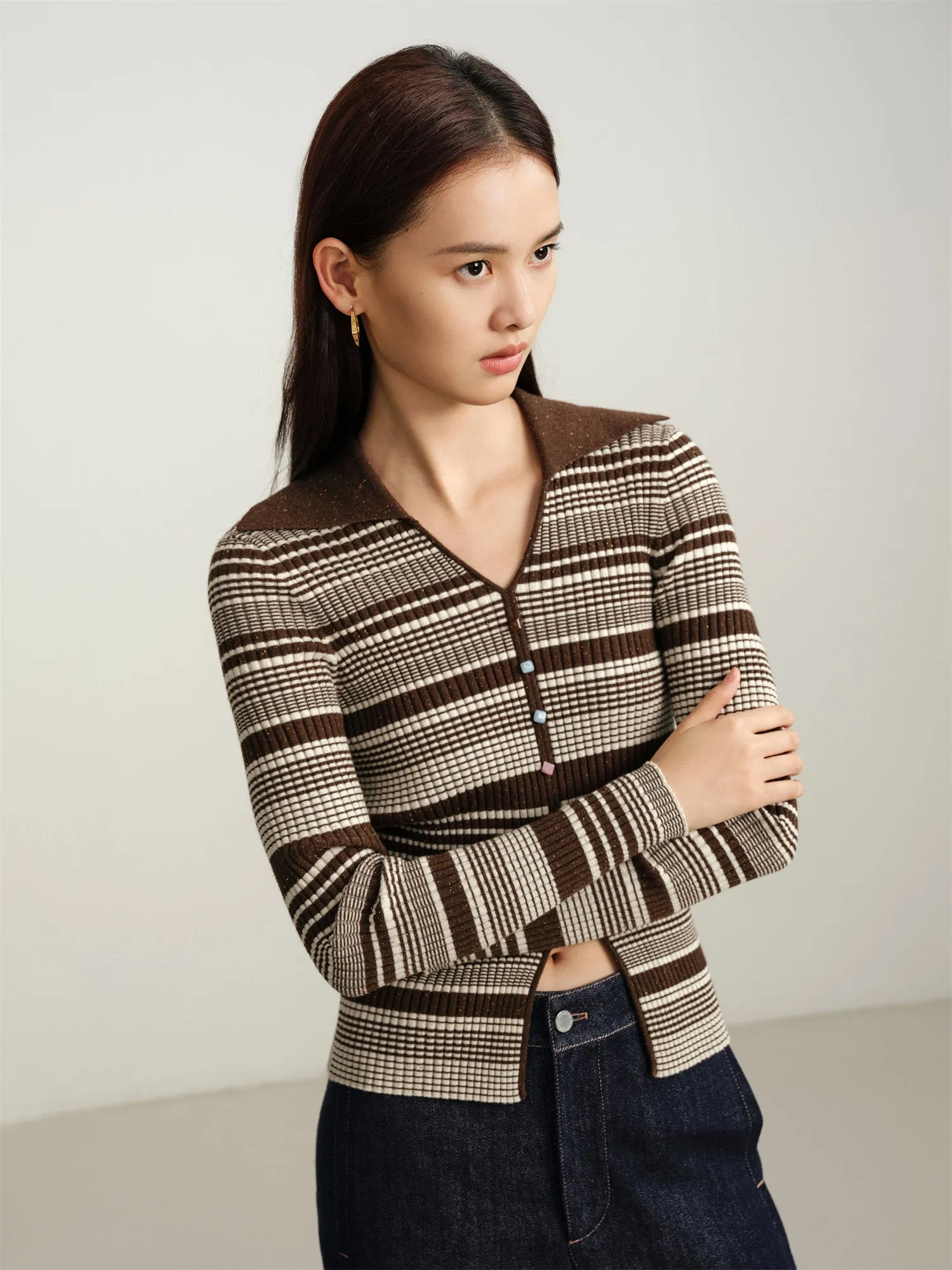 EP YAYING Wool Yak Wool Knitted Sweater