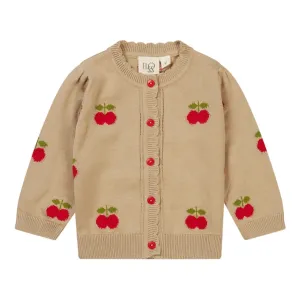 Floess Girls' Cherry Knit Cardigan