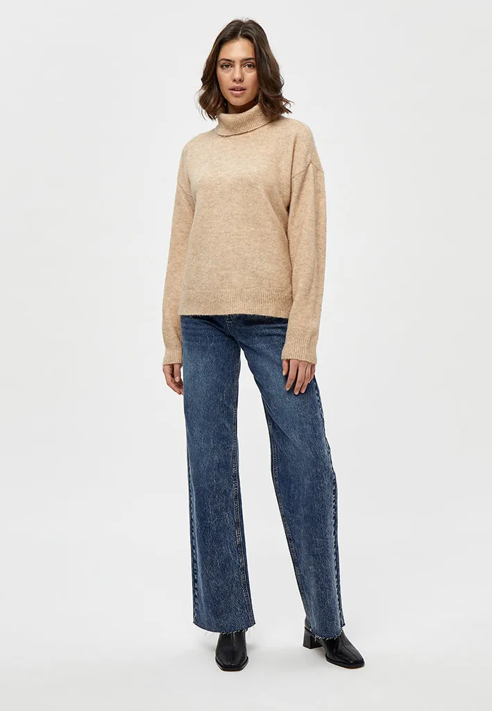 Gea High Neck Pullover - Winter Twig Sand Melange