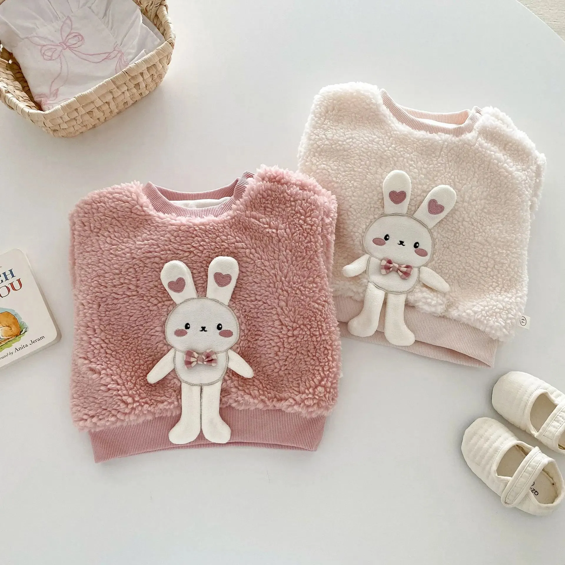 Girls' Plush Bunny Sweatshirt