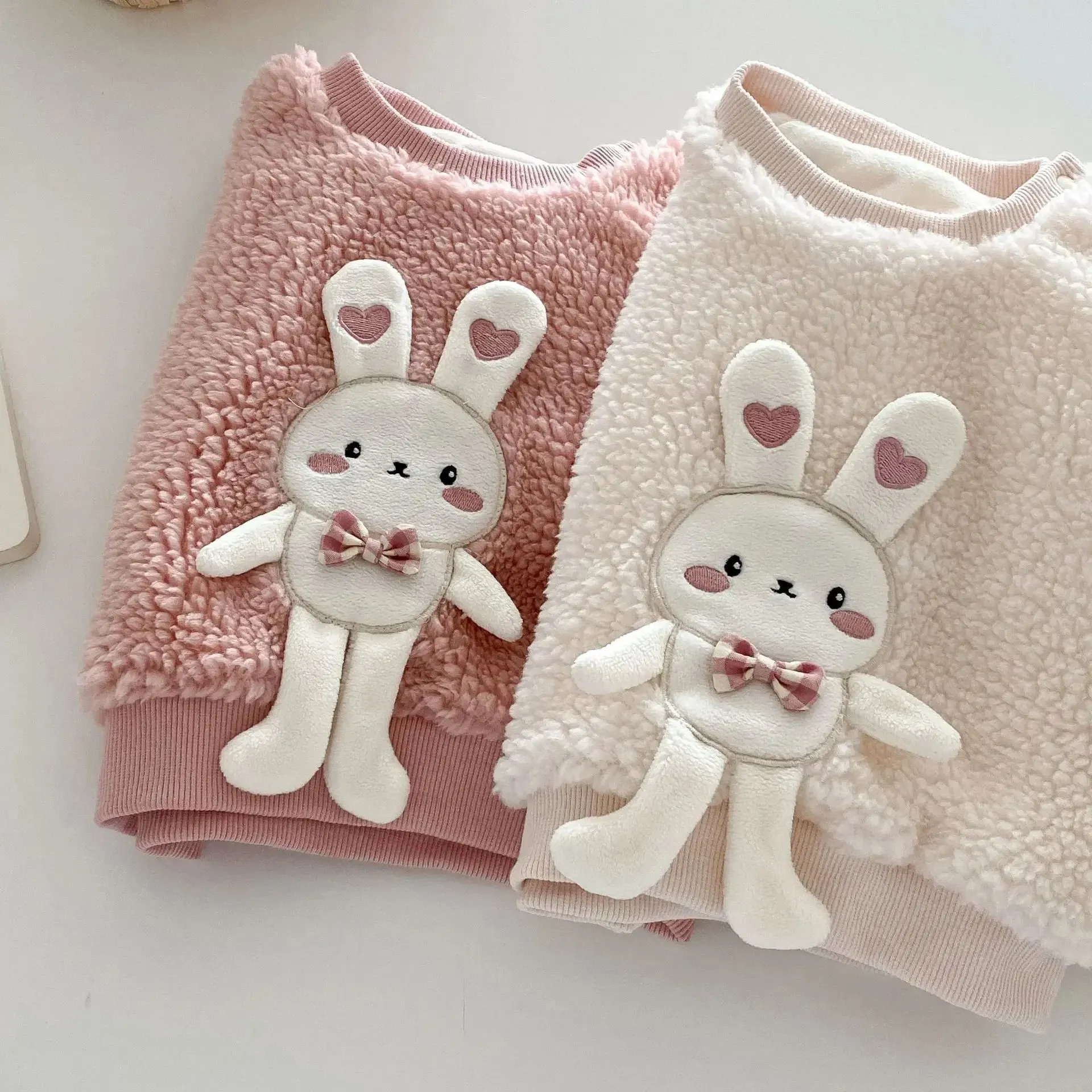 Girls' Plush Bunny Sweatshirt