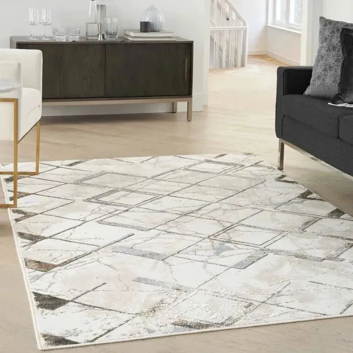 Glitz GLZ02 Ivory/Grey Rug