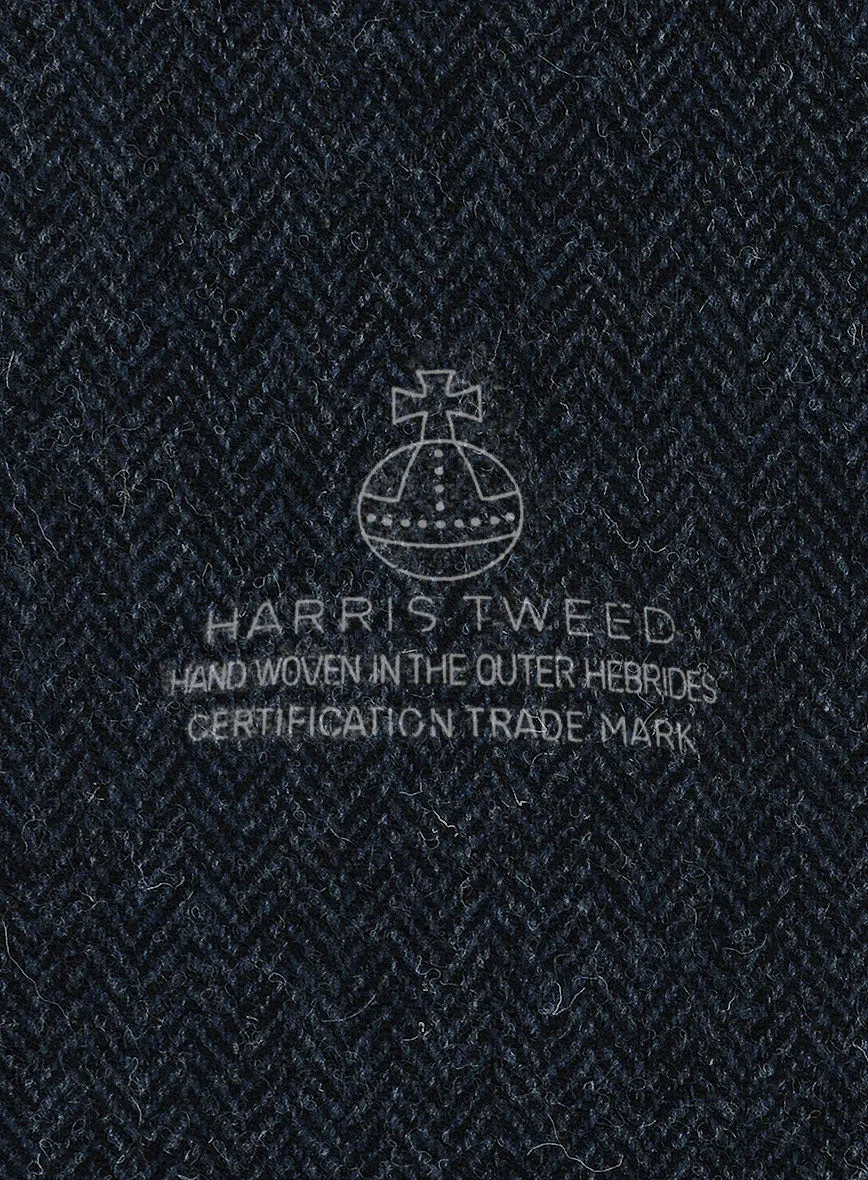 Harris Tweed Dark Blue Herringbone Jacket