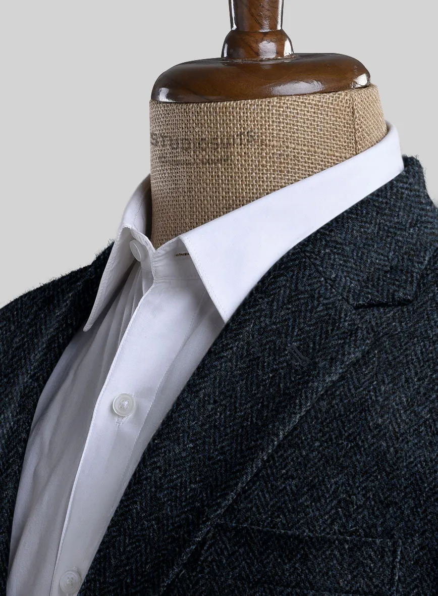 Harris Tweed Dark Blue Herringbone Jacket