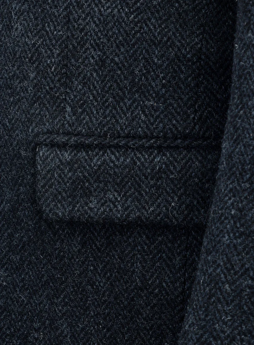 Harris Tweed Dark Blue Herringbone Jacket