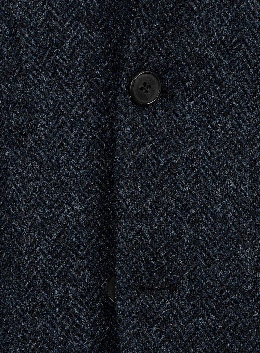 Harris Tweed Dark Blue Herringbone Jacket