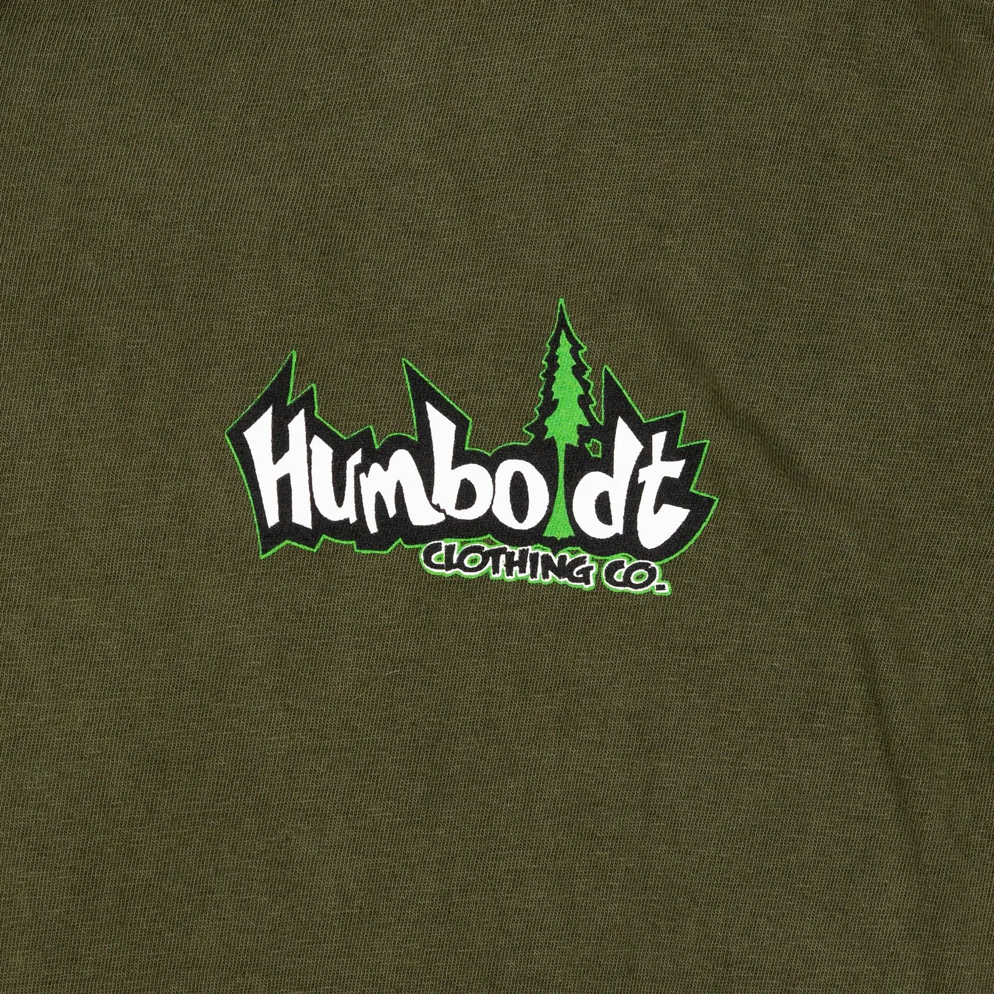 Humboldt Small Logo Mineral Wash Tshirt Vintage Olive