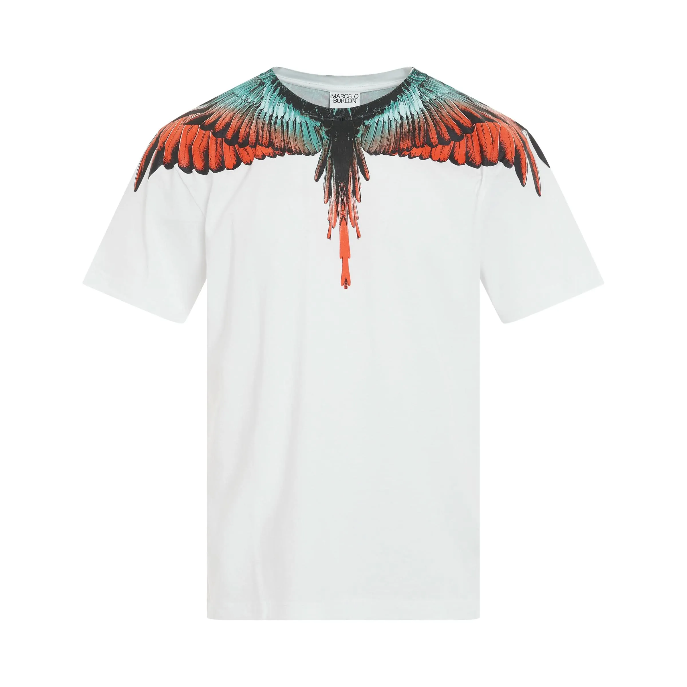 Icon Wings Regular Fit T-Shirt in White/Orange