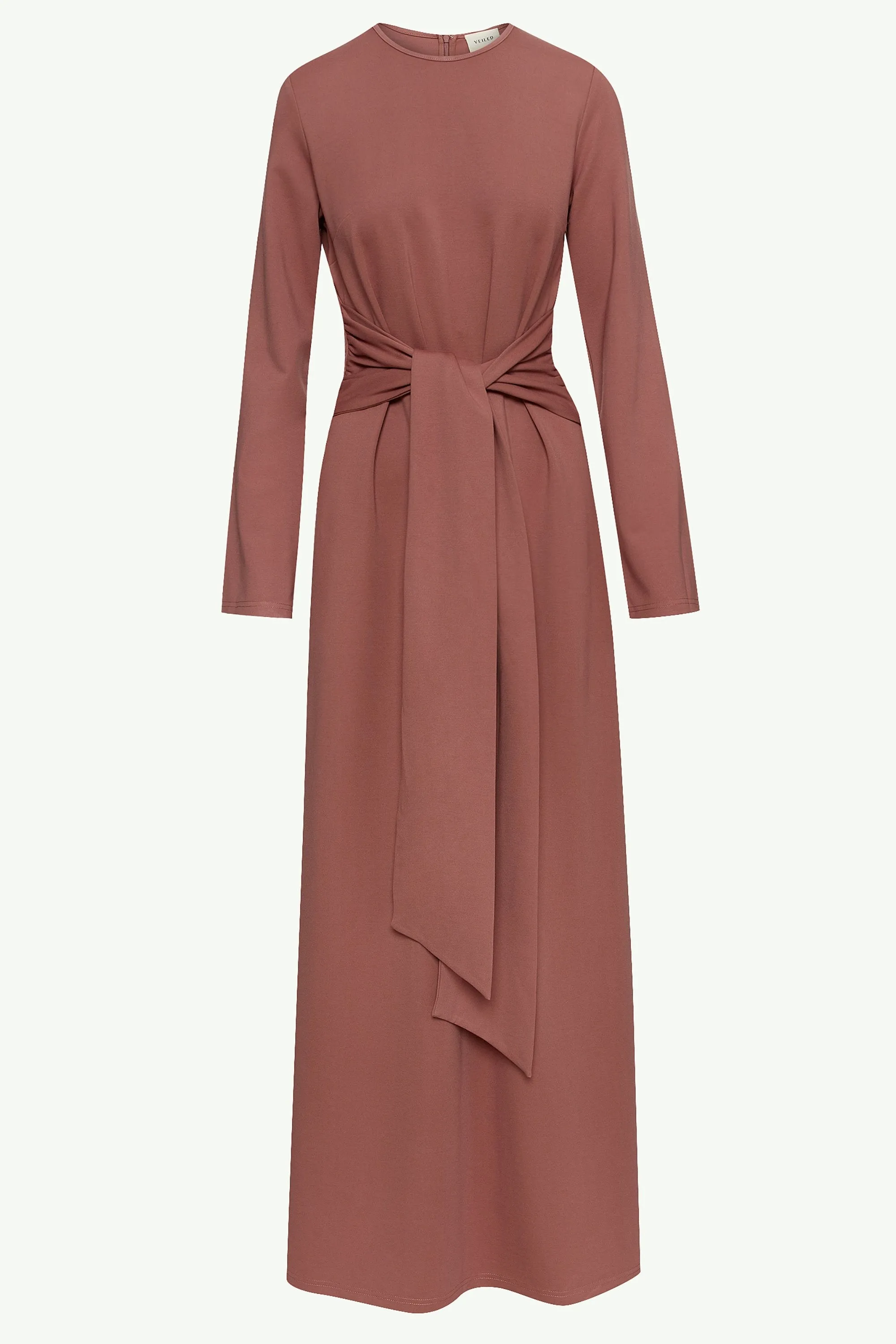 Jersey Tie Front Maxi Dress - Blush Nude