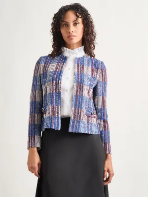 Jewel Neck Tweed Jacket