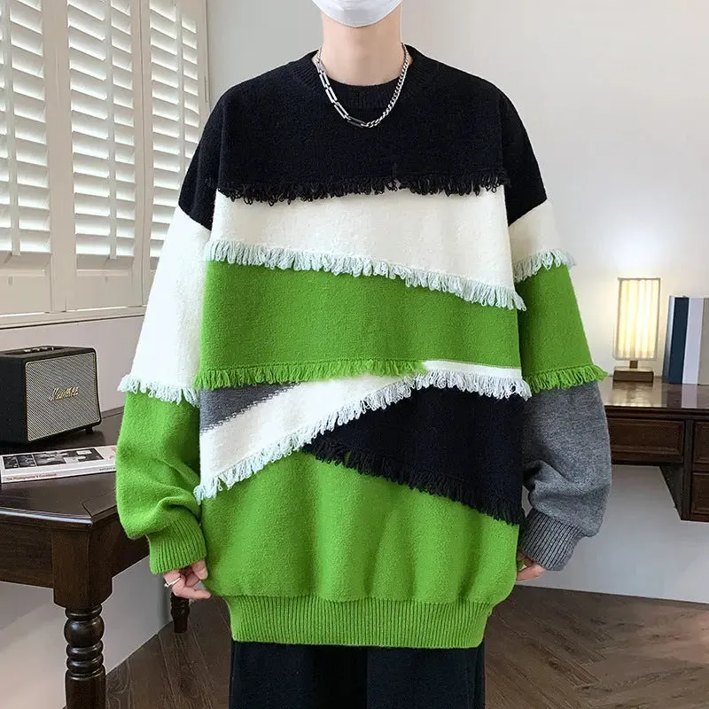 Long Sleeve Sweatshirt Men's Knitwear Korean Style