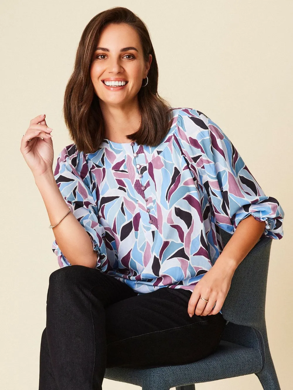 Makaela 3/4 Sleeve Blouse